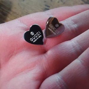 Gucci heart stud earrings